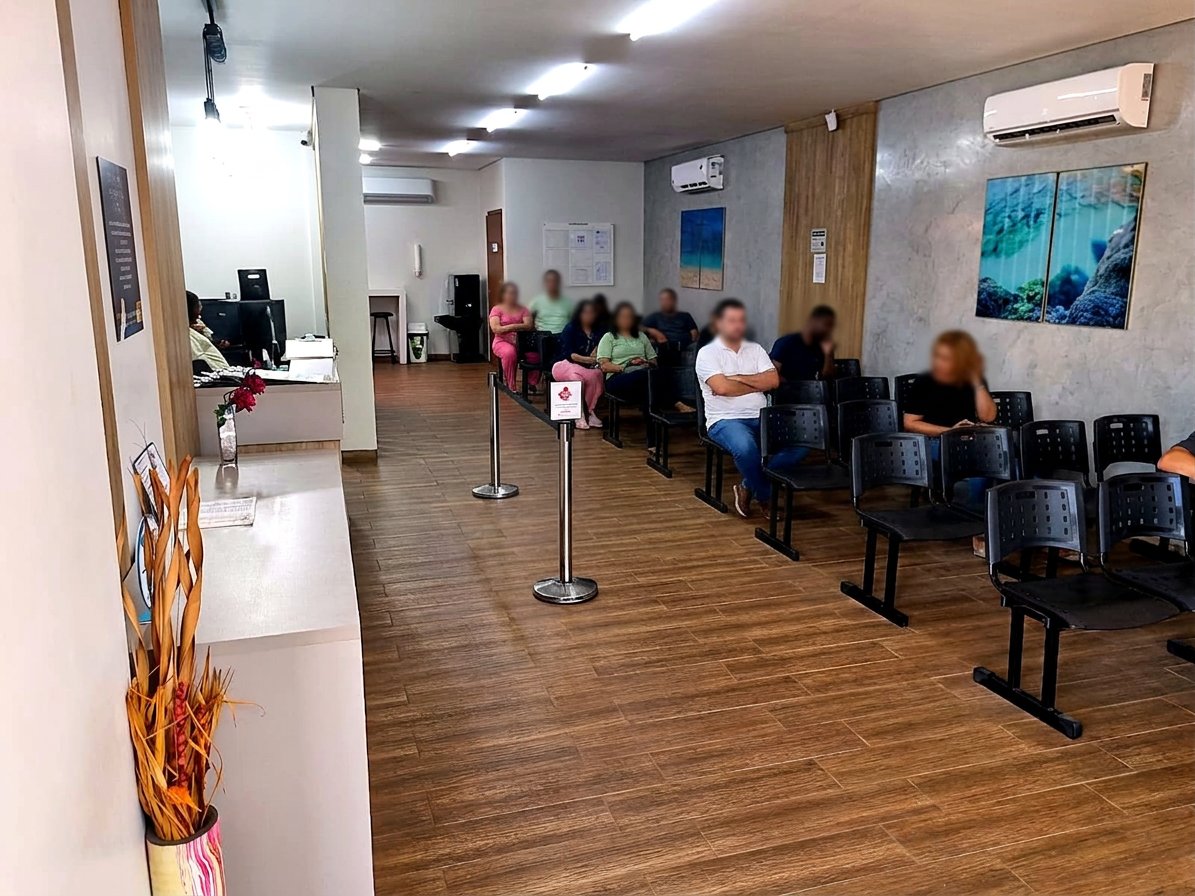 Sala de espera confortável